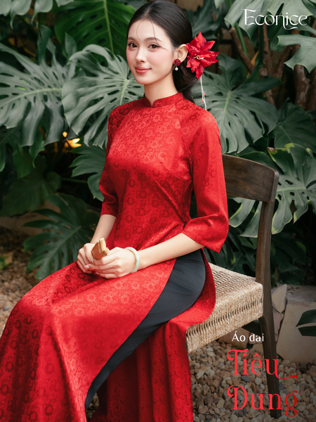 Set áo dài cách tân nữ Econice Tiêu Dung 2