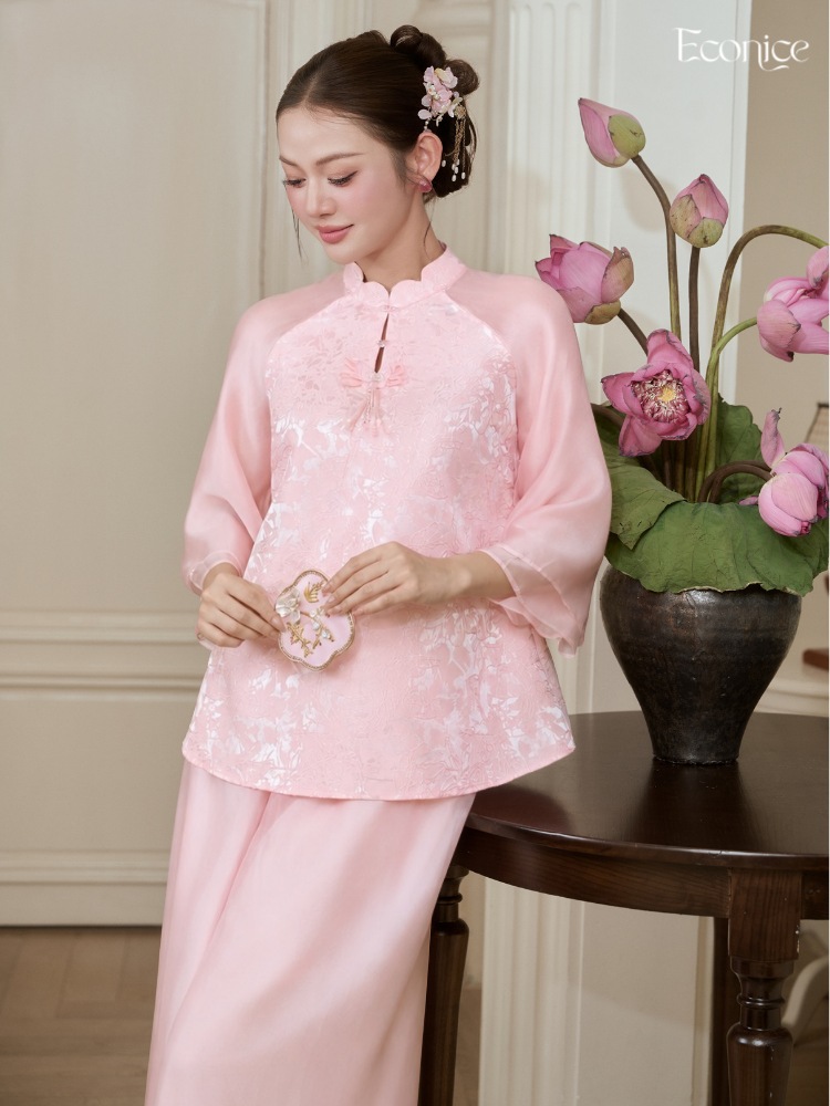 Bộ gấm tơ nữ Econice Diệu Hoa