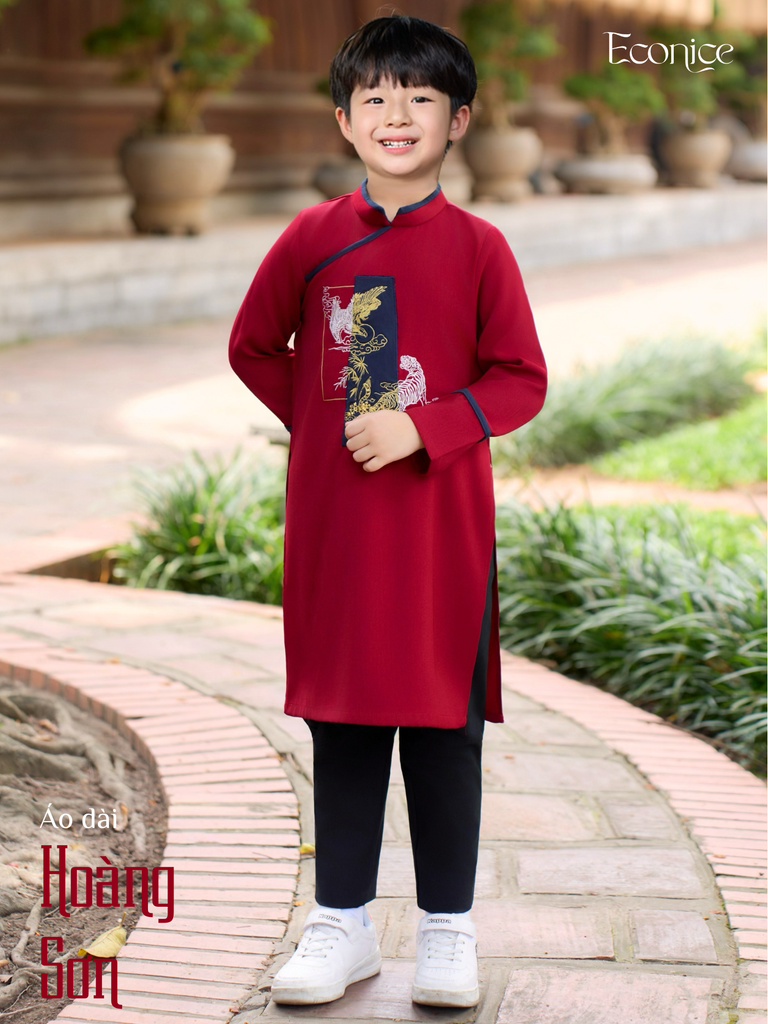 Áo dài cách tân bé trai Econice Hoàng Sơn