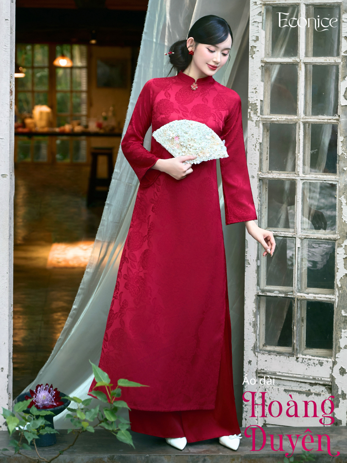 Set áo dài cách tân nữ Econice Hoàng Duyên