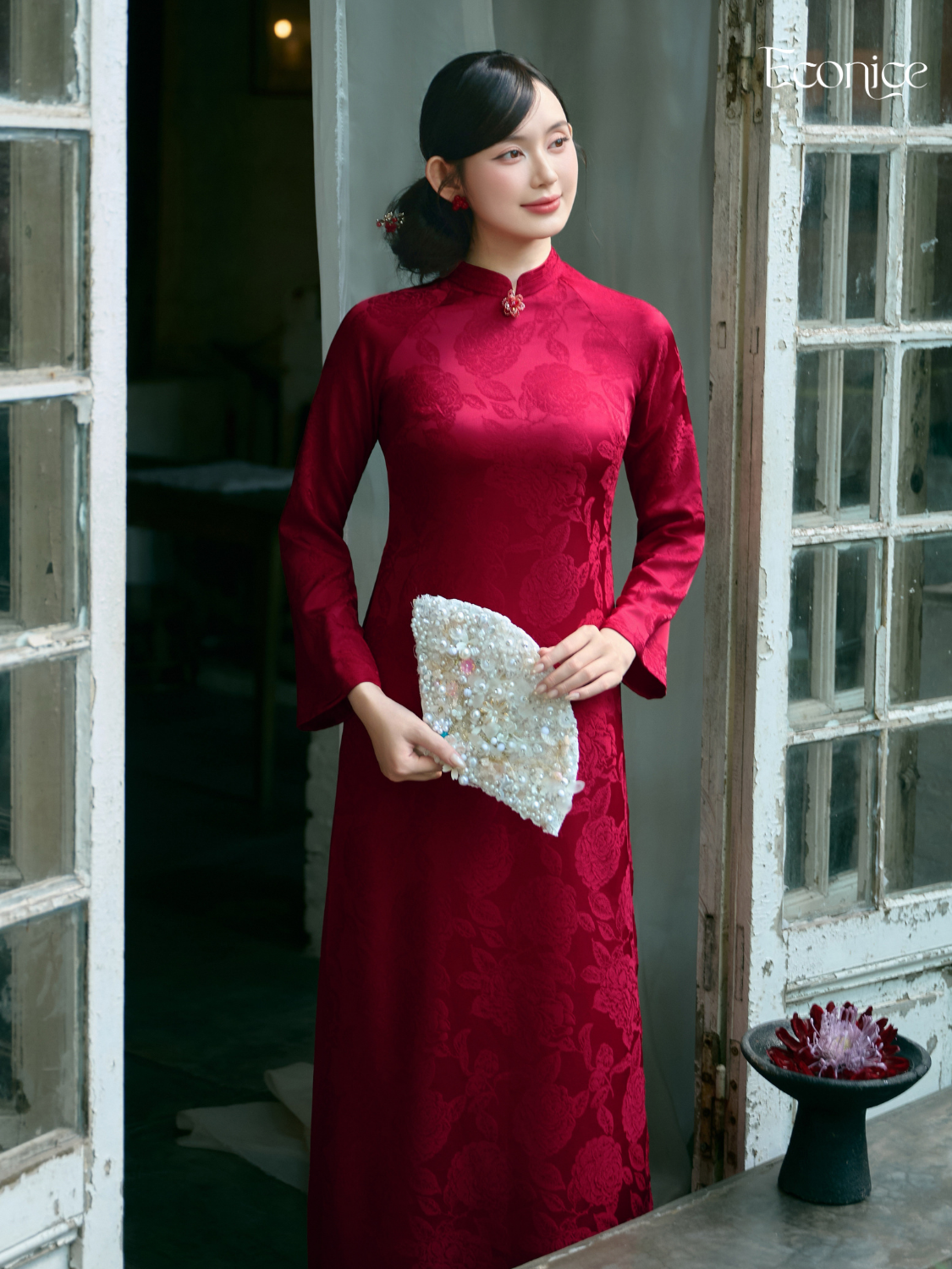 Set áo dài cách tân nữ Econice Hoàng Duyên