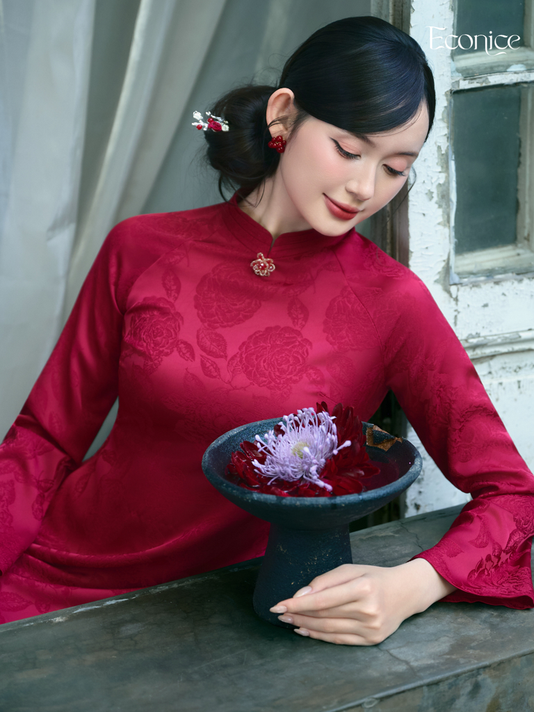 Set áo dài cách tân nữ Econice Hoàng Duyên