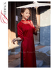 Set áo dài cách tân nữ Econice Chu Sa