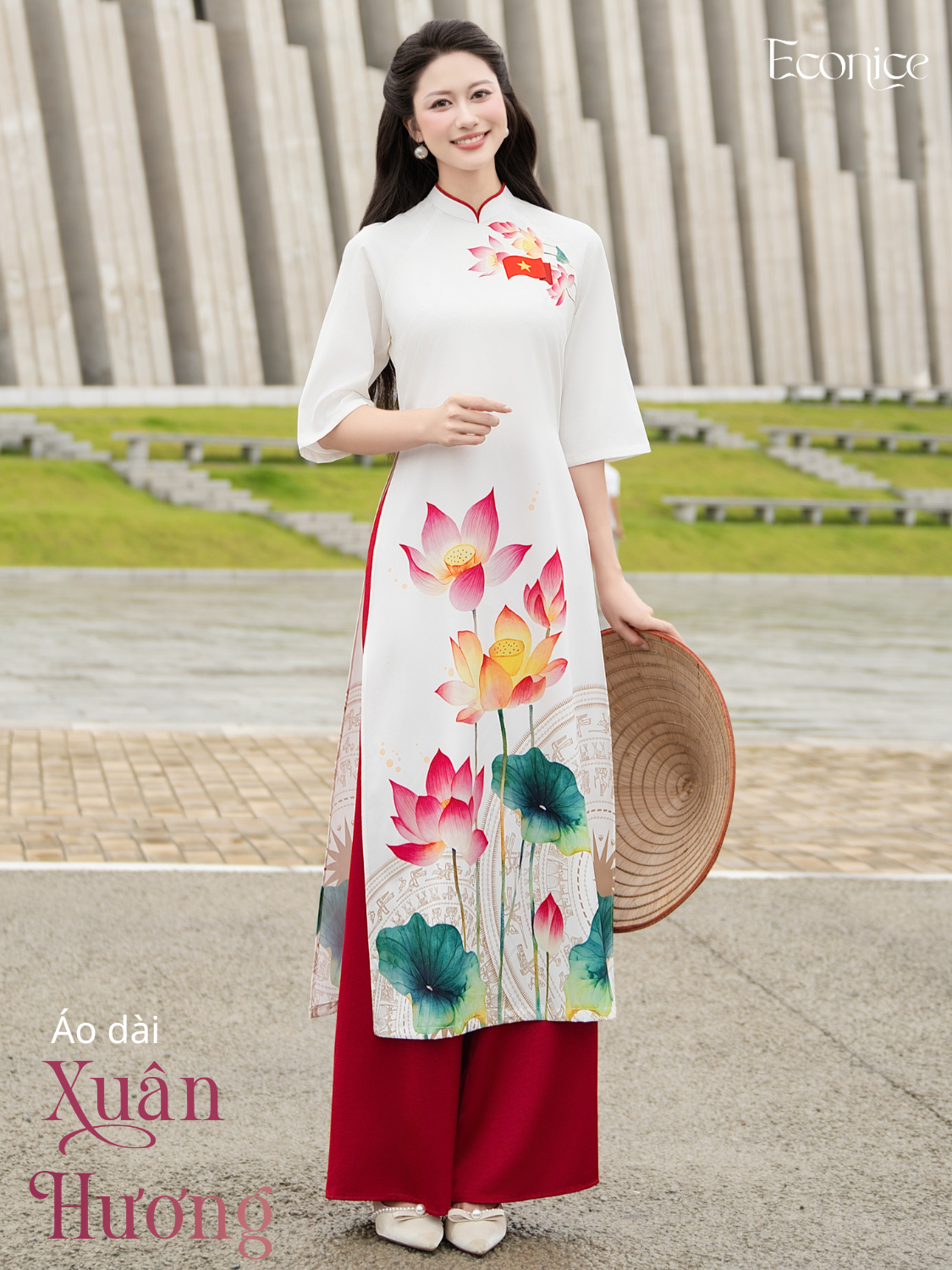 Set áo dài cách tân nữ HOA Xuân Hương