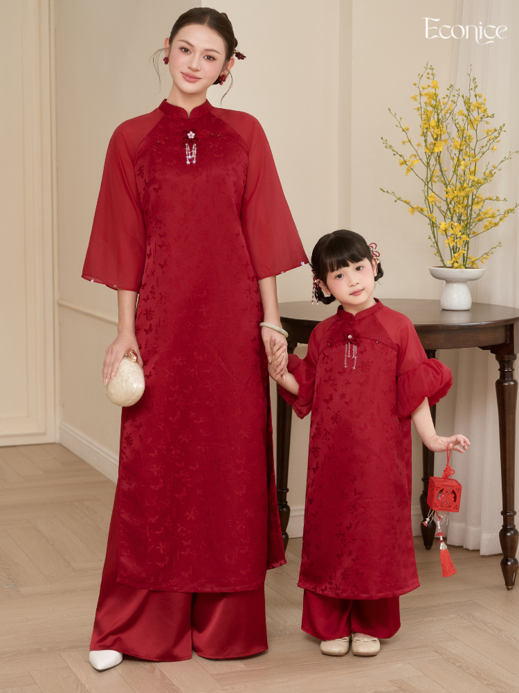 Set áo dài cách tân nữ Econice Uyển Nhi