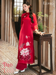Set áo dài cách tân nữ đính kết Econice Dao Linh