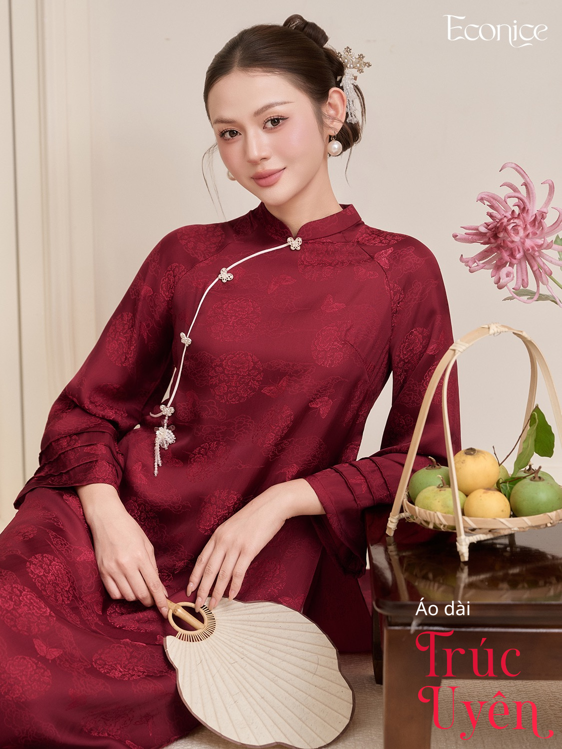 Set áo dài cách tân nữ Econice Trúc Uyên