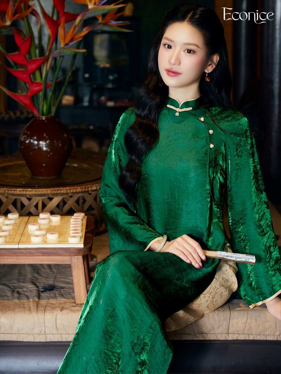 Set áo dài cách tân nữ Econice Mộc Thanh