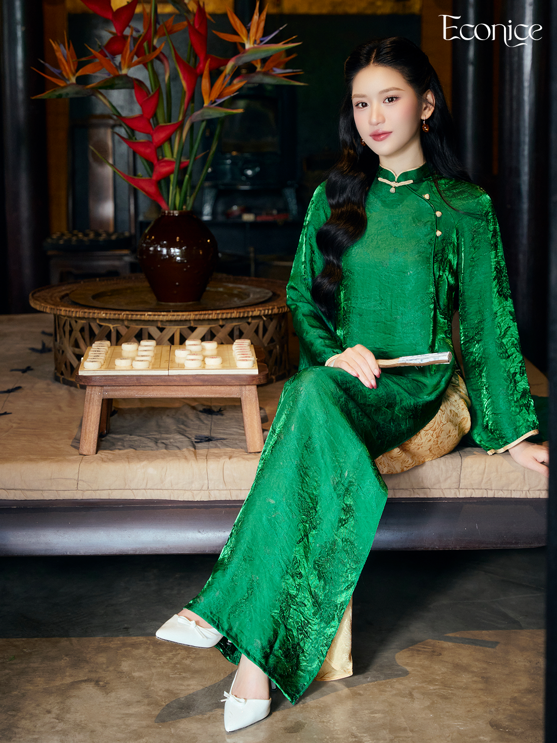 Set áo dài cách tân nữ Econice Mộc Thanh