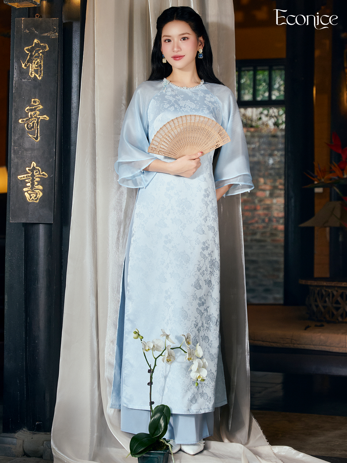 Set áo dài cách tân nữ Econice Vân Nhi