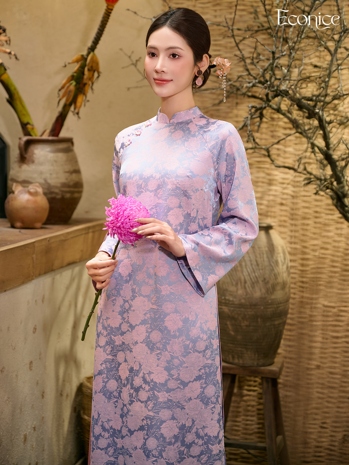 Set áo dài cách tân nữ Econice Trang Vy