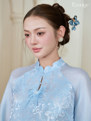 Bộ gấm tơ nữ Econice Lam Chi