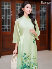Set áo dài cách tân nữ đính kết Econice Thanh Sam