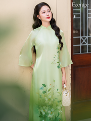 Set áo dài cách tân nữ đính kết Econice Thanh Sam
