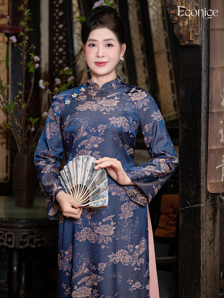 Set áo dài cách tân nữ Econice Diên Lan