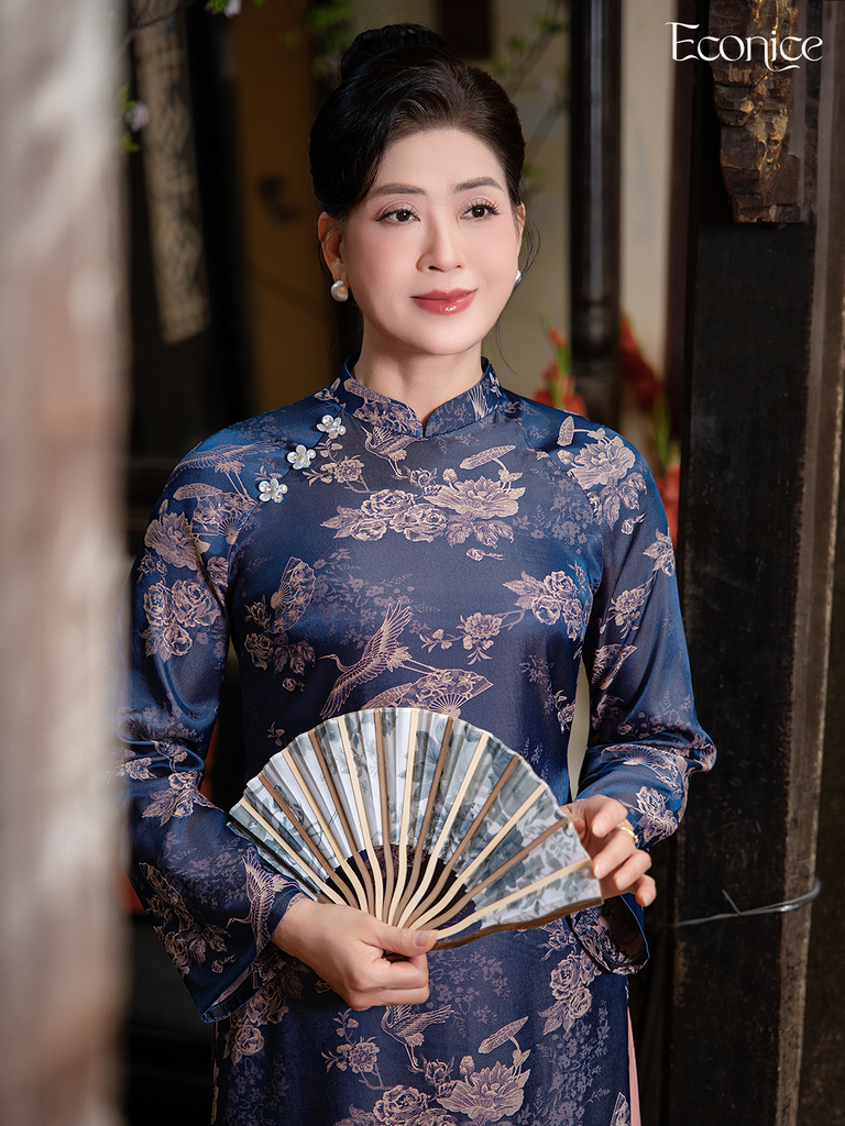 Set áo dài cách tân nữ Econice Diên Lan