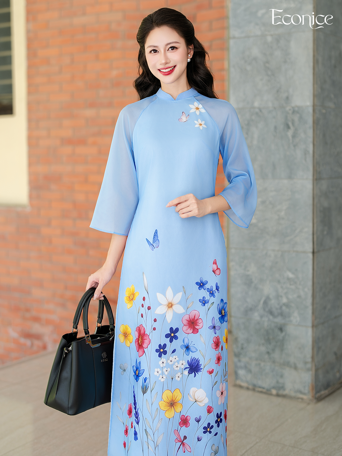 Set áo dài cách tân nữ Econice Liễu Thanh