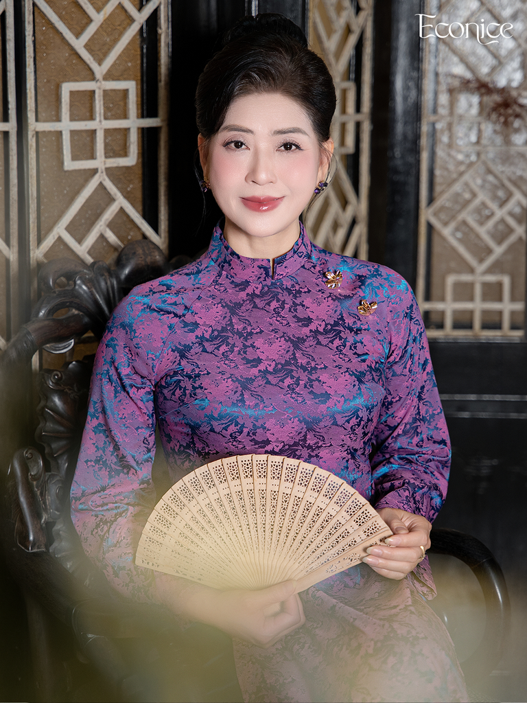 Set áo dài cách tân nữ Econice Cẩm Vân