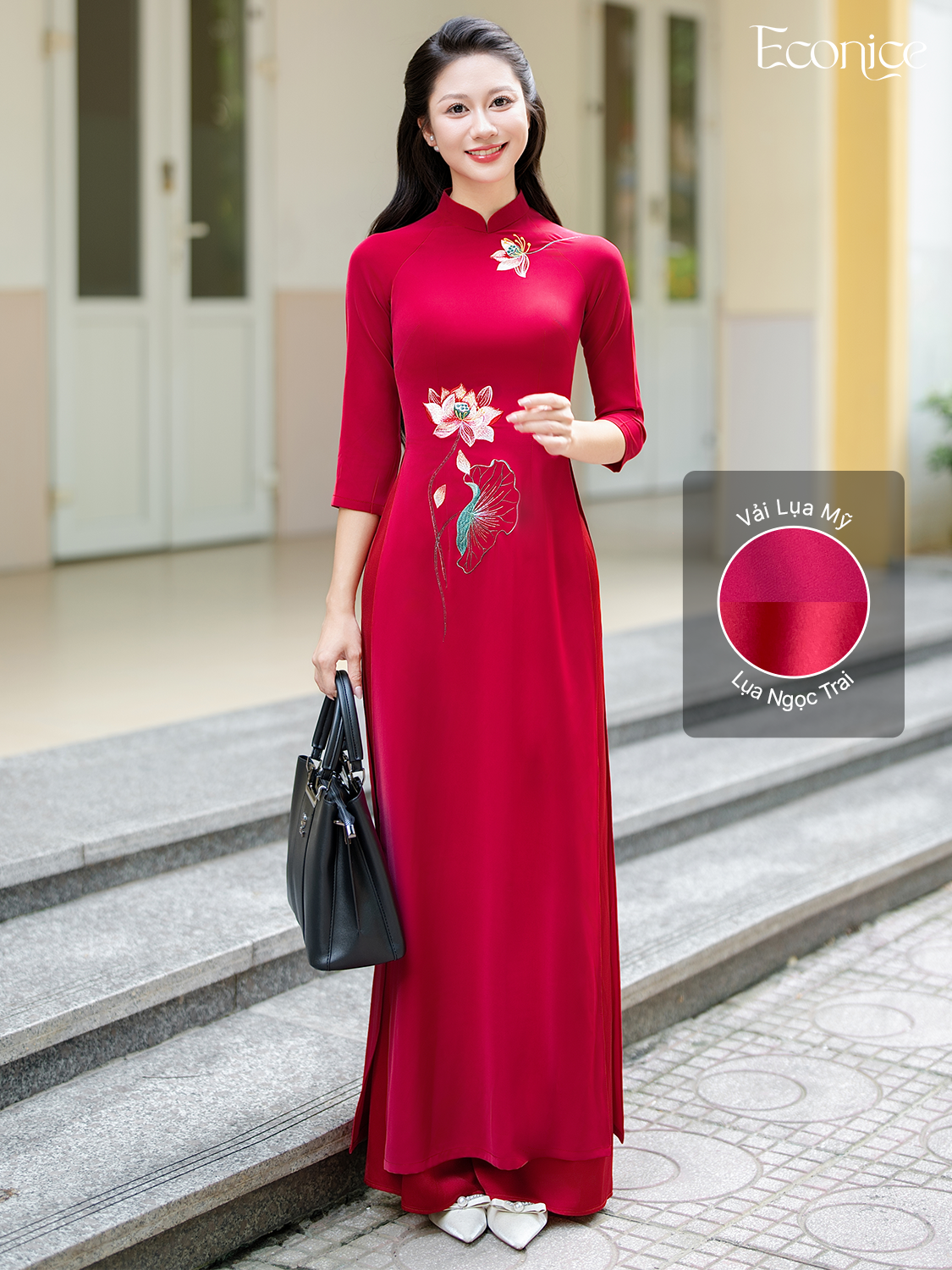 Set áo dài nữ truyền thống Hoài Diễm
