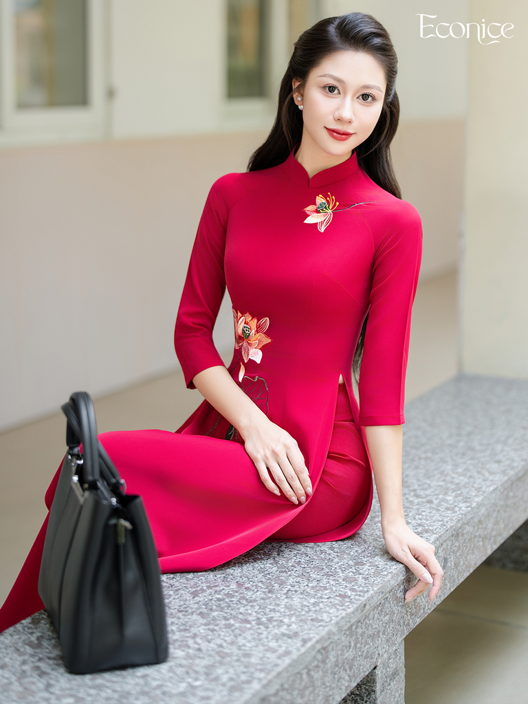 Set áo dài nữ truyền thống Hoài Diễm