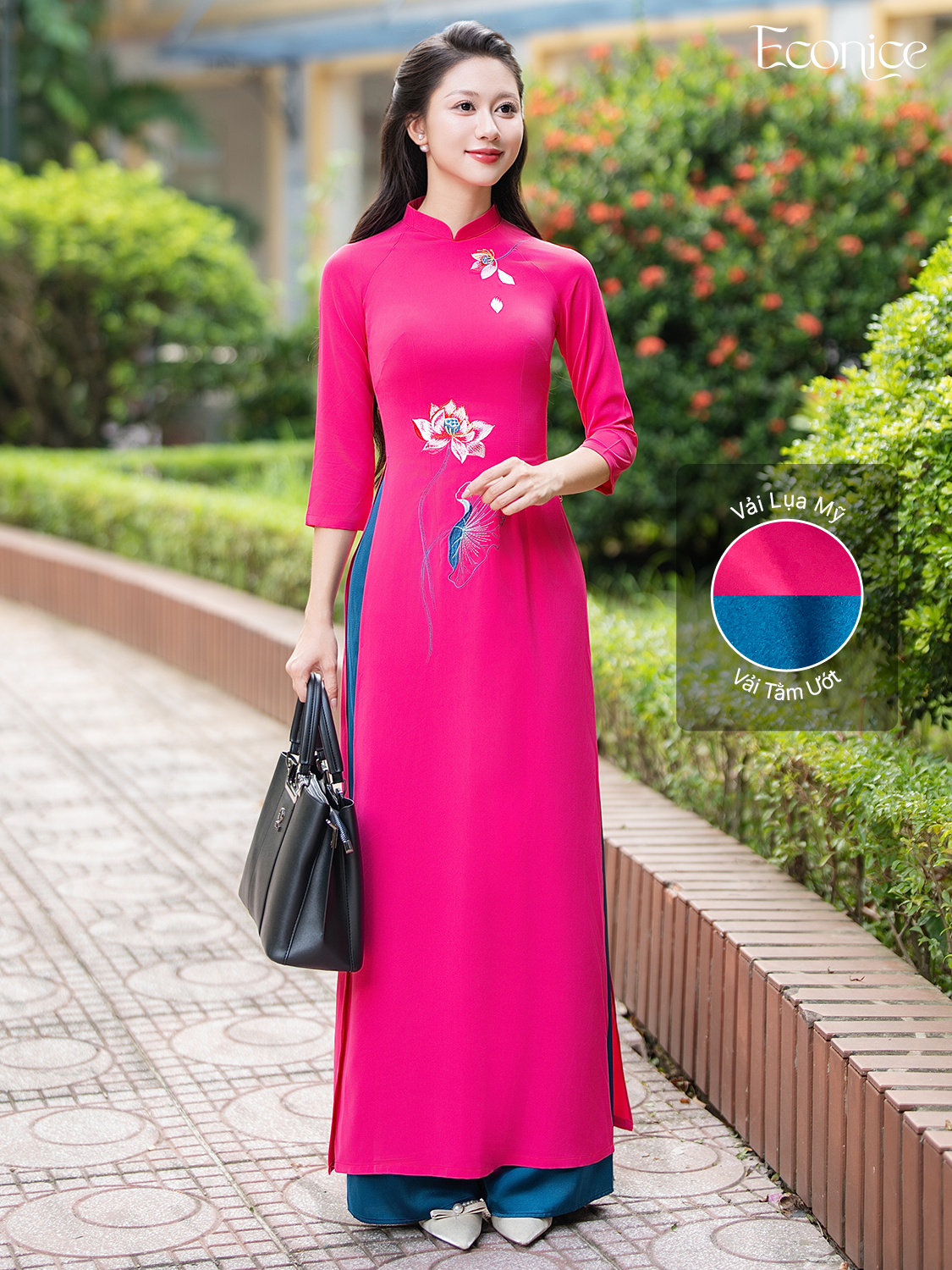 Set áo dài nữ truyền thống Nguyệt Giang