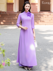 Set áo dài nữ truyền thống đính kết Viên Hân