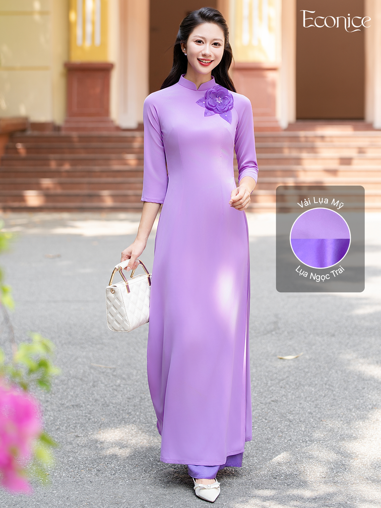 Set áo dài nữ truyền thống đính kết Viên Hân