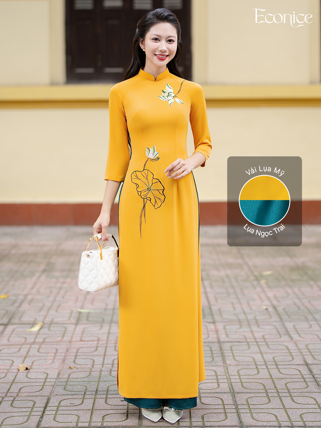 Set áo dài nữ truyền thống Thanh Thư