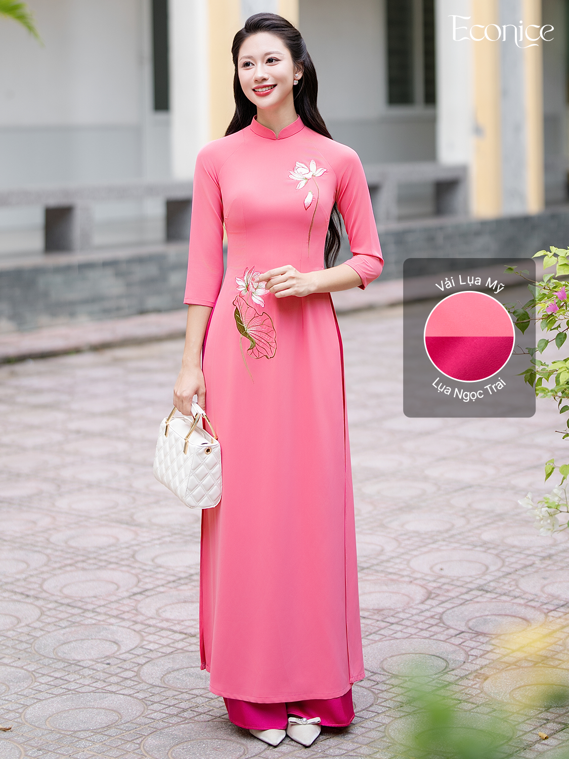 Set áo dài nữ truyền thống Hạ Vy