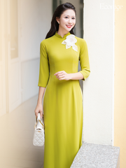 Set áo dài nữ truyền thống đính kết Liễu Như