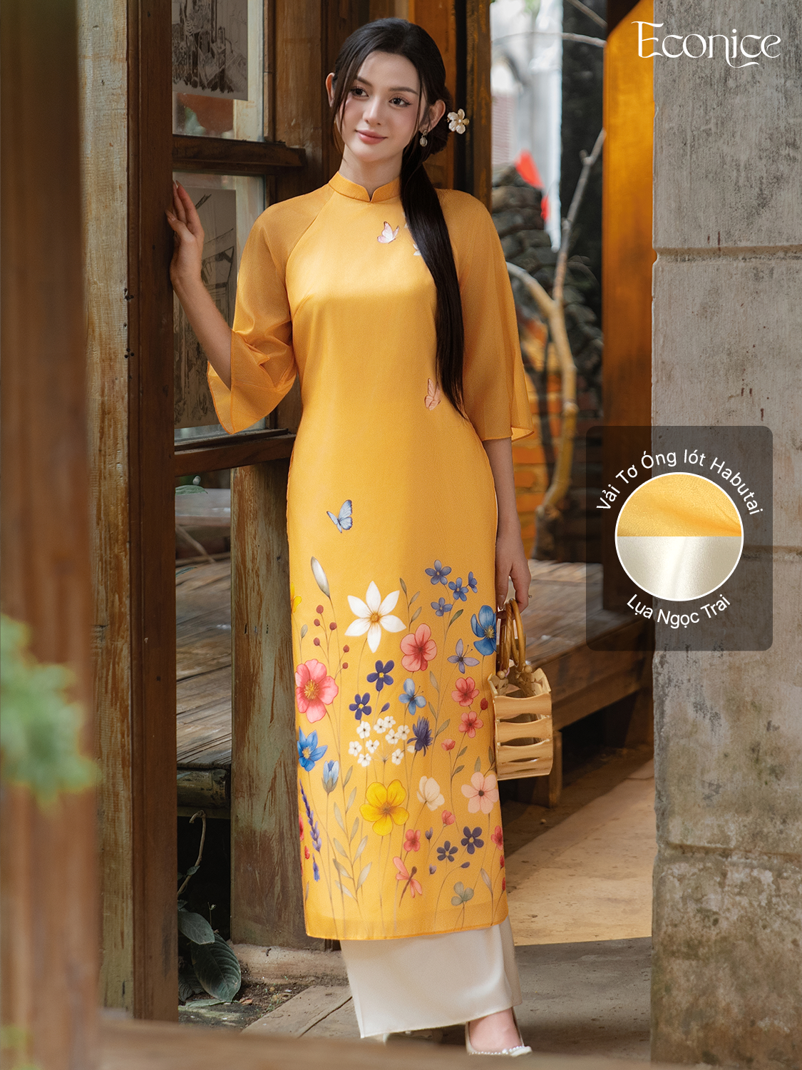 Set áo dài cách tân nữ Econice Tường Ân