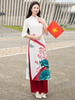 Set áo dài cách tân nữ HOA Hồng Hà