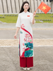 Set áo dài cách tân nữ HOA Hồng Hà