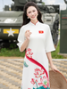 Set áo dài cách tân nữ HOA Hồng Hà