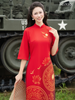 Set áo dài cách tân nữ HOA Lạc Hồng