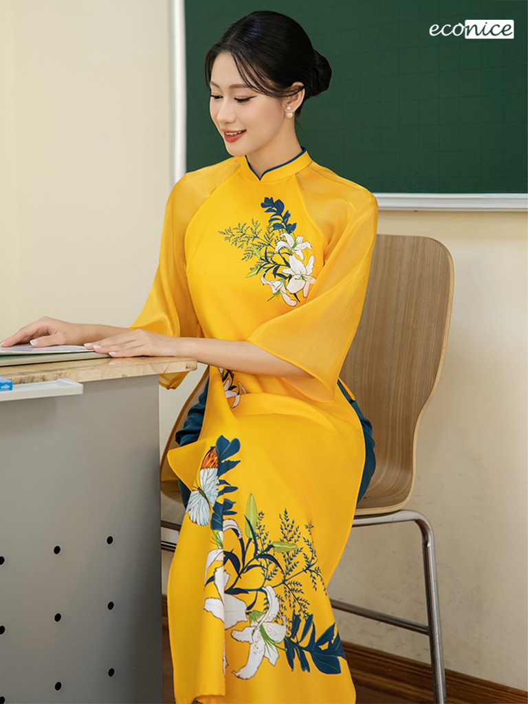 Set áo dài cách tân nữ Econice Linh Ly