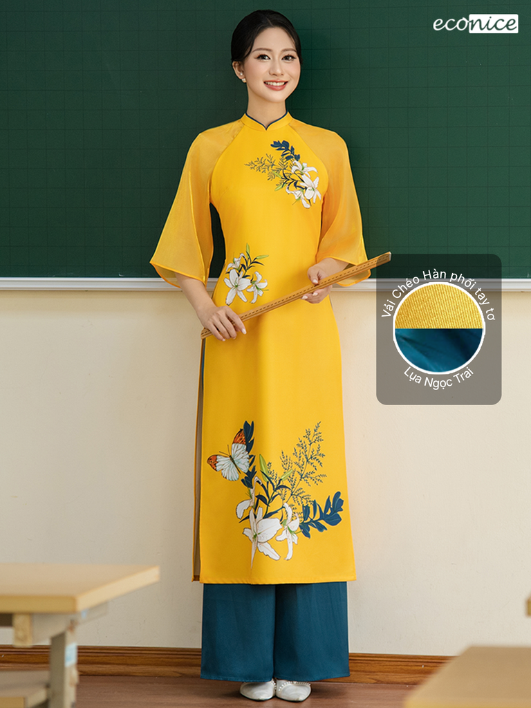 Set áo dài cách tân nữ Econice Linh Ly