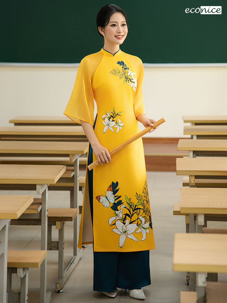 Set áo dài cách tân nữ Econice Linh Ly