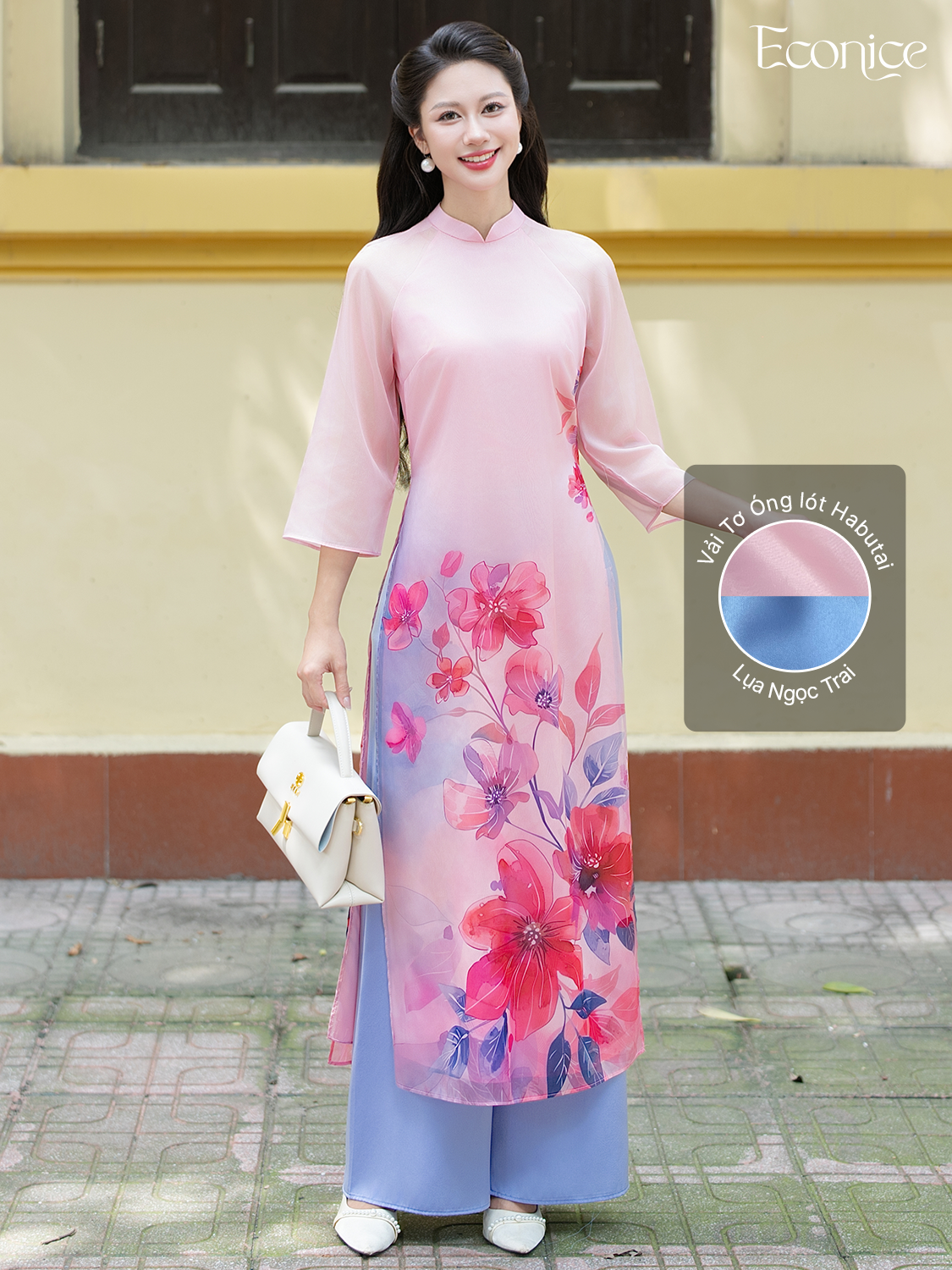 Set áo dài cách tân nữ Econice Vân Sương