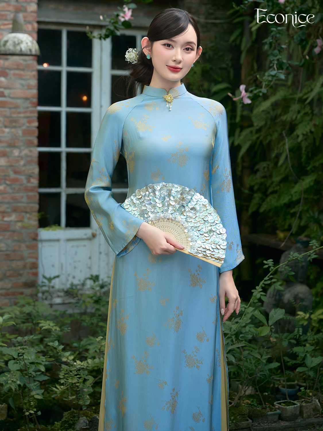 Set áo dài cách tân nữ Econice Dương Khuê