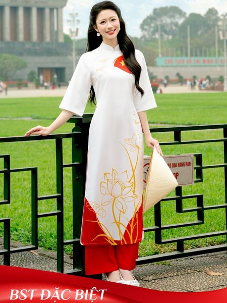 Set áo dài cách tân nữ HOA Lạc Việt 2