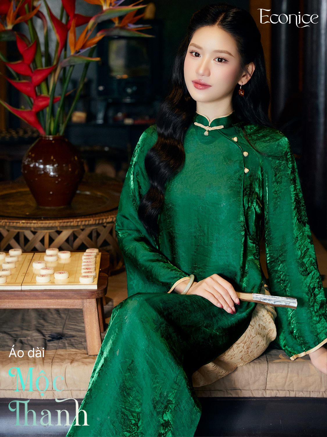 Set áo dài cách tân nữ Econice Mộc Thanh