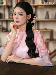 Set áo dài cách tân nữ đính kết Econice Liên Dung