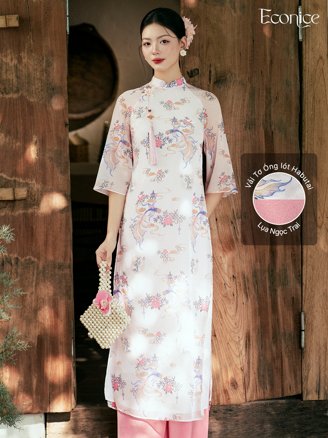 Set áo dài cách tân nữ Econice Tịnh Yên