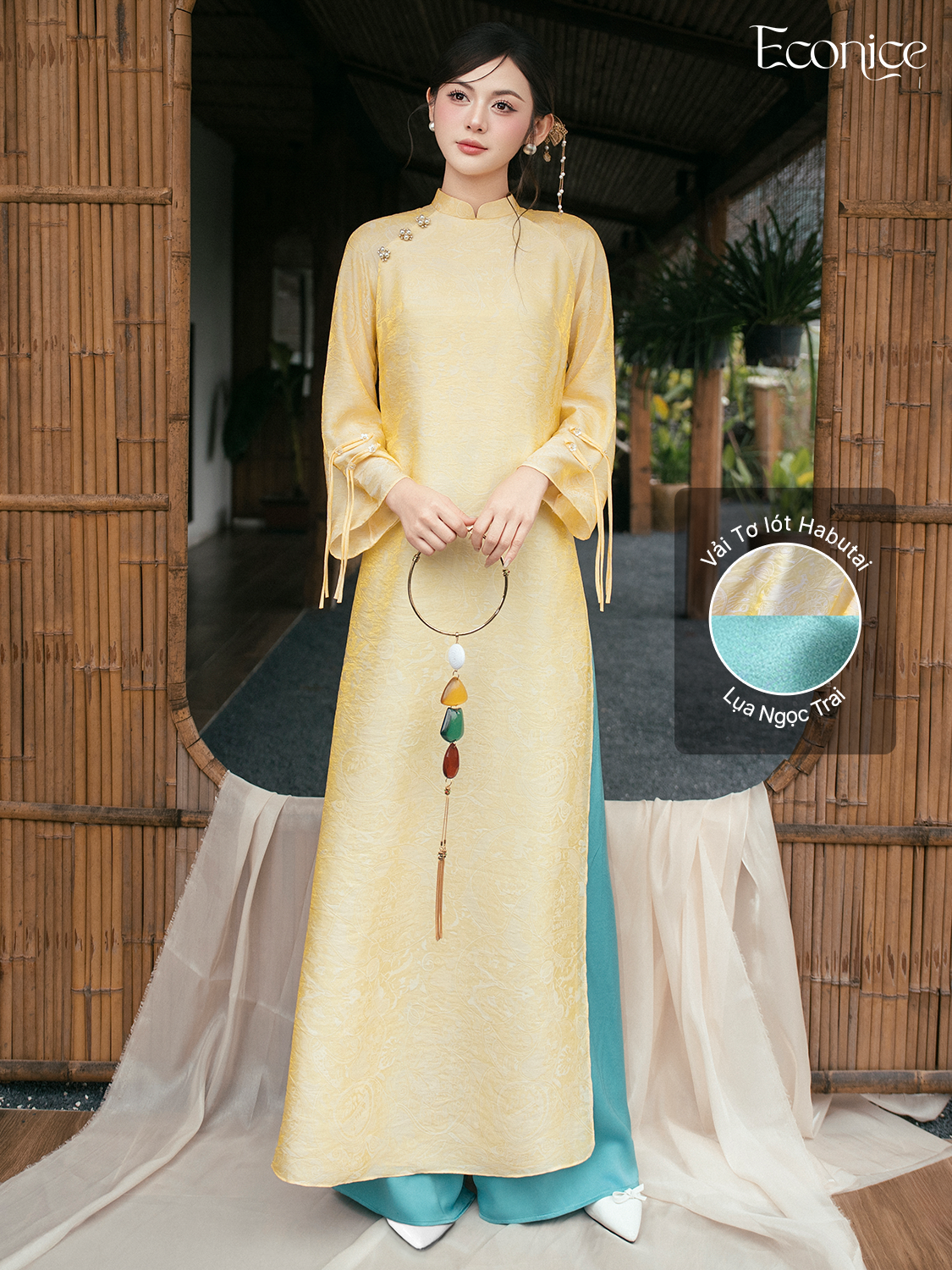 Set áo dài cách tân nữ Econice Cát Uyển