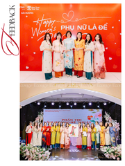 Set áo dài cách tân nữ đính kết Econice Phương Hoa