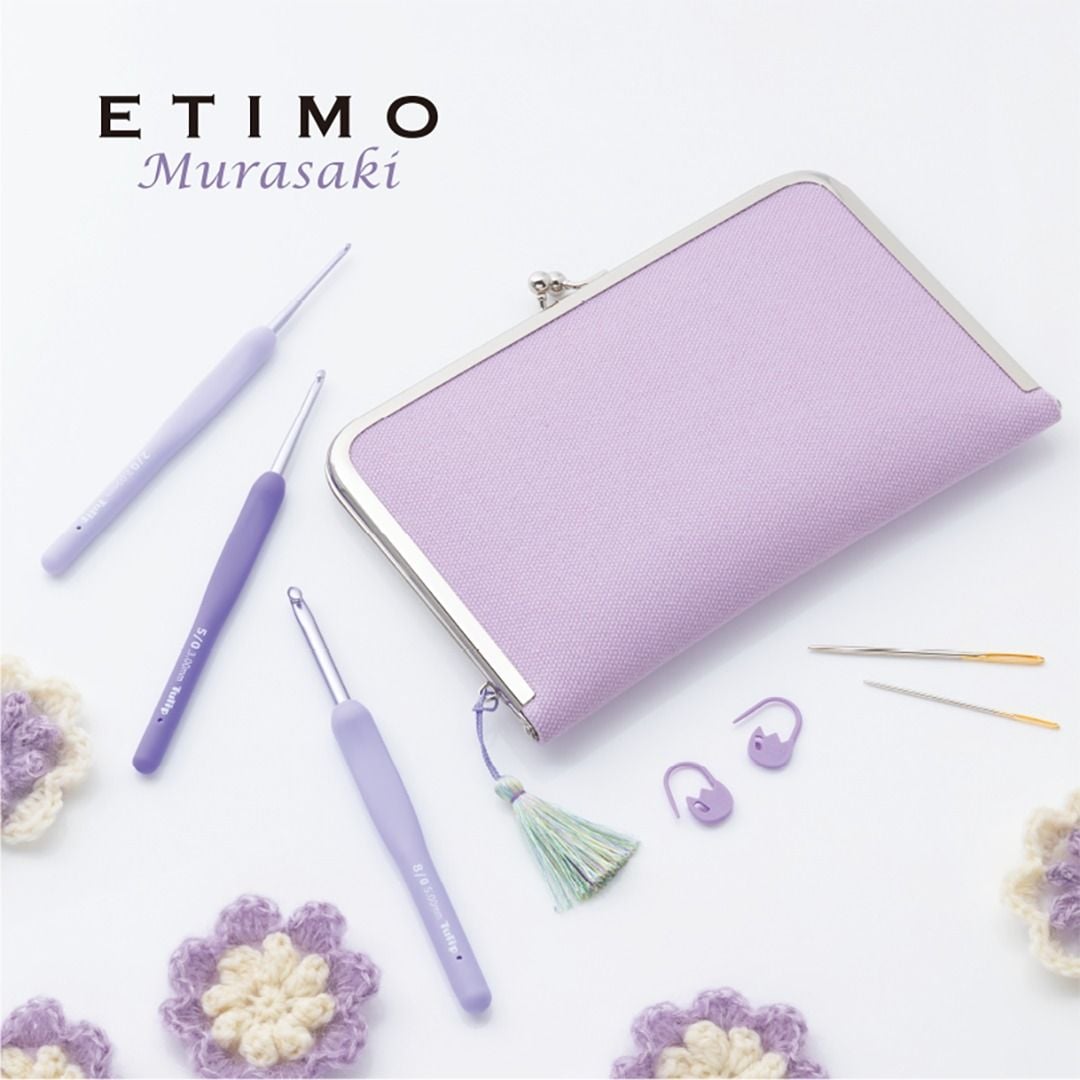  Kim móc len Tulip Etimo Murasaki tím Nhật Bản – Kim móc công thái học cao cấp - Đầu kim trơn mượt 
