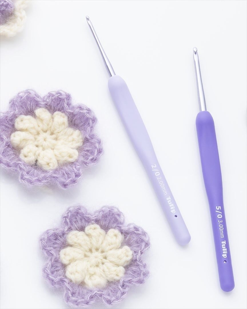  Kim móc len Tulip Etimo Murasaki tím Nhật Bản – Kim móc công thái học cao cấp - Đầu kim trơn mượt 