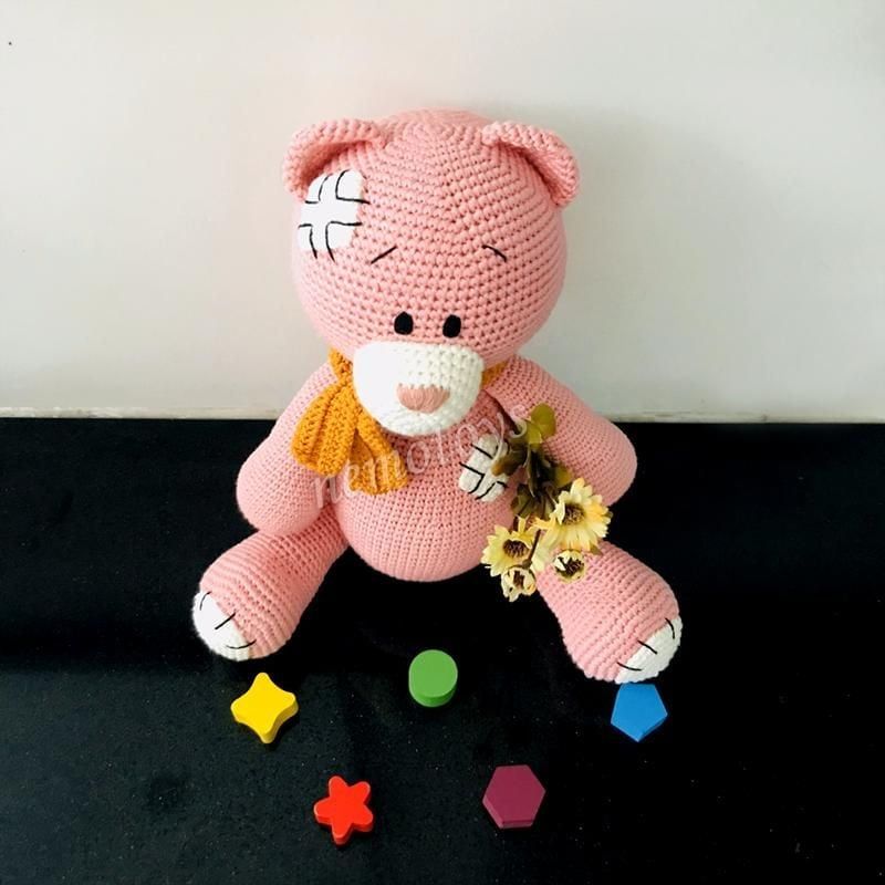  Gấu Pooh 3 màu - Thú len Amigurumi Handmade – Thú Bông Len Dễ Thương Decor / Quà Tặng – Nemo Handmade - Len Móc Thú 