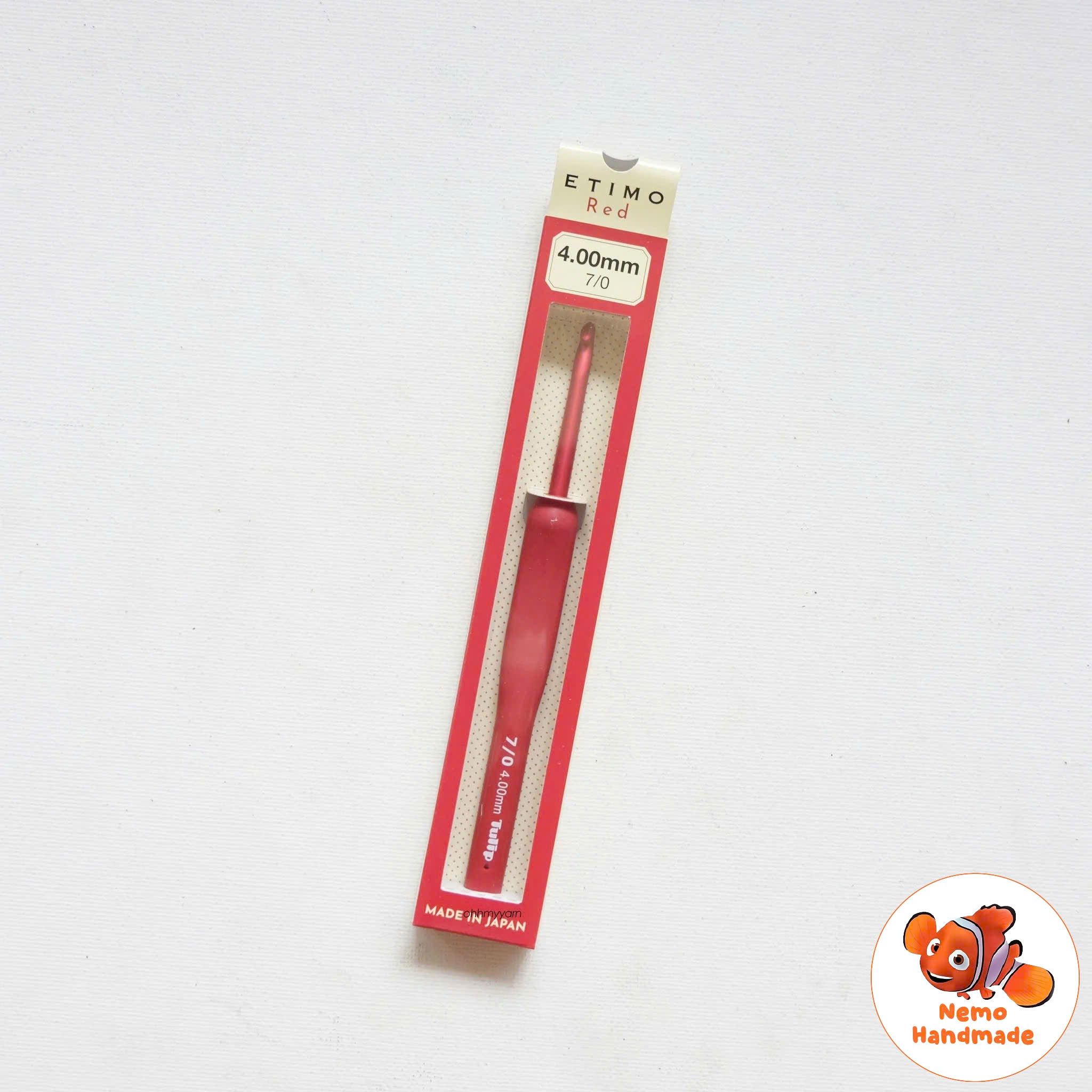  Kim móc len Tulip Etimo Red chính hãng Nhật Bản – Kim móc công thái học cao cấp - Đầu kim trơn mượt 